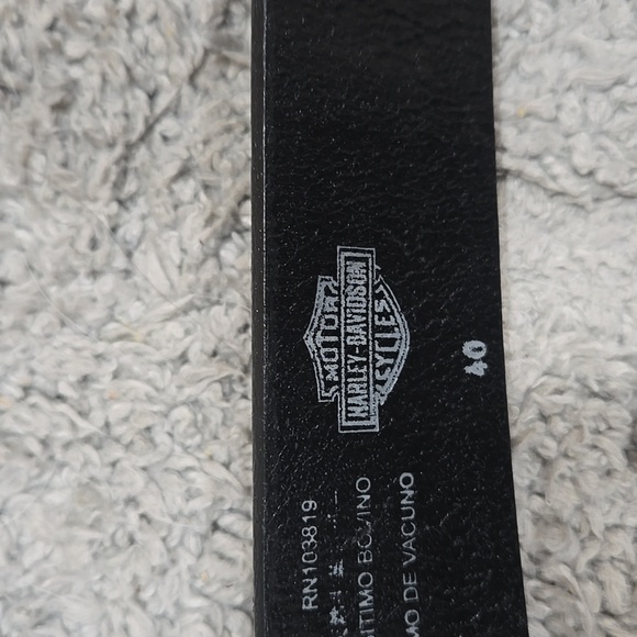 Harley-Davidson Black Leather Adjustable Belt! - Picture 2 of 5